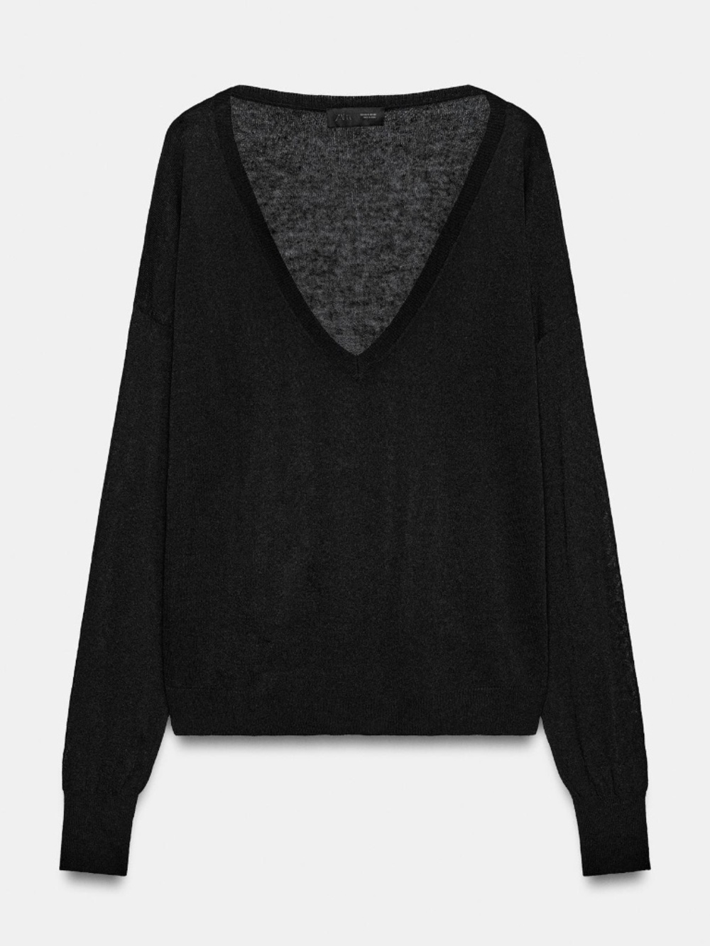 ZARA - Fine Knit V-Neck Jumper